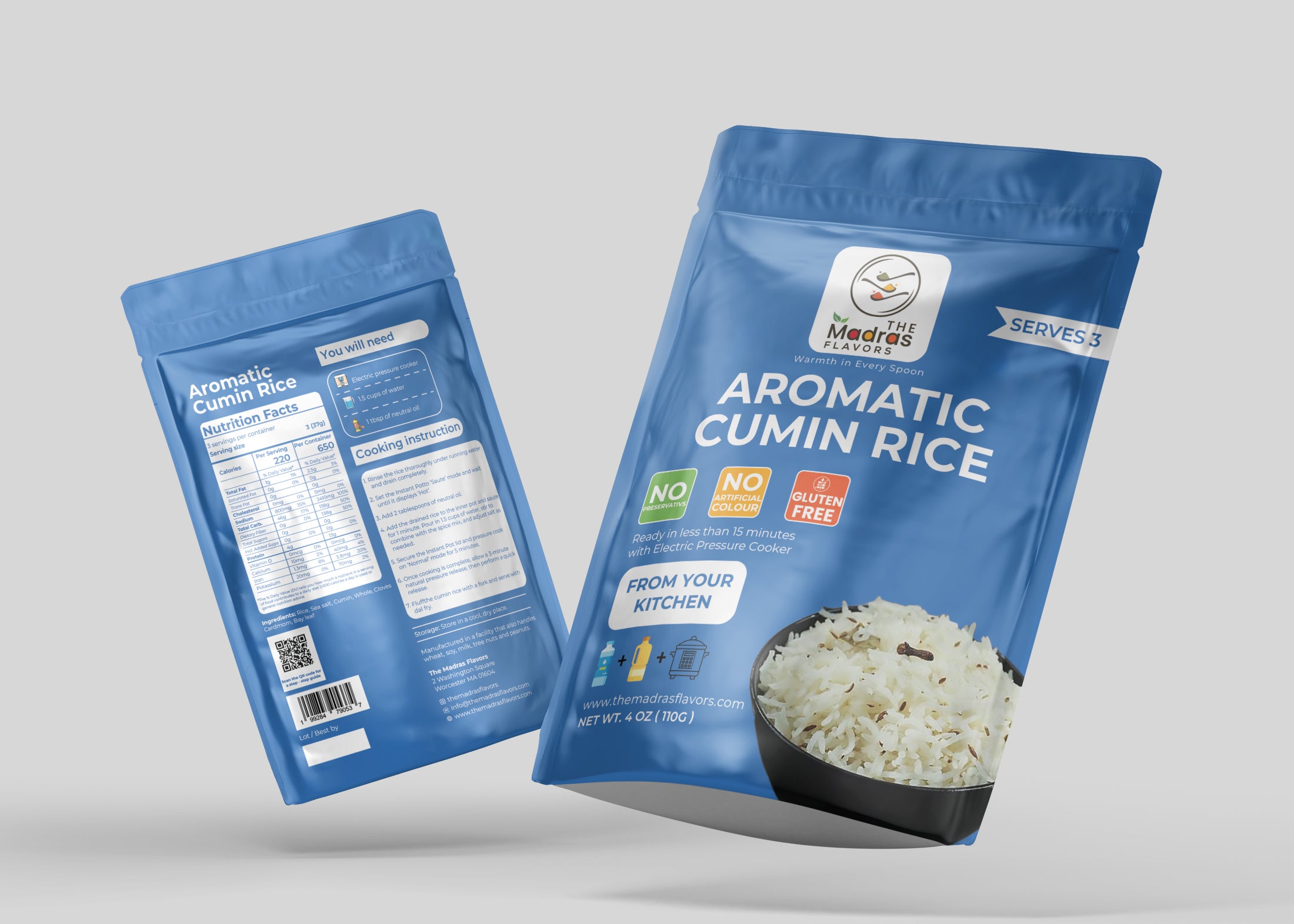 Aromatic Cumin Rice nutrition facts - healthy South Indian basmati rice