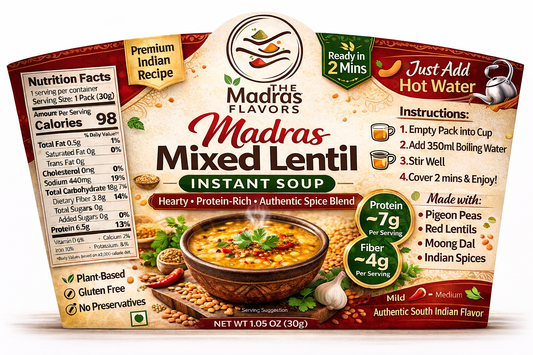 Instant Mixed Lentil Soup - Ready in 2 minutes