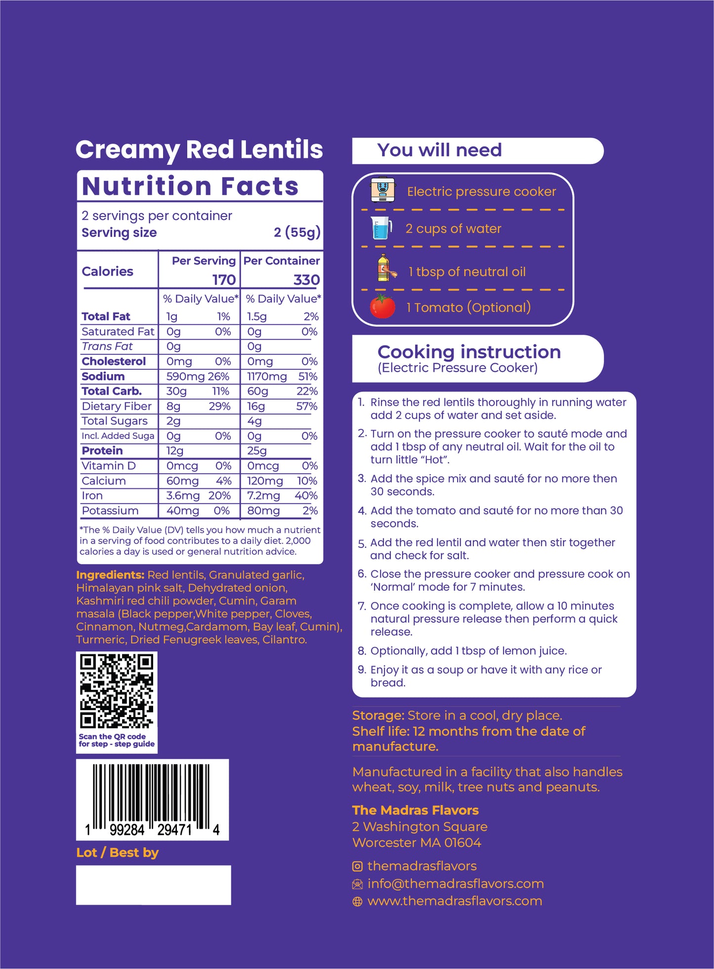 Creamy Red Lentils
