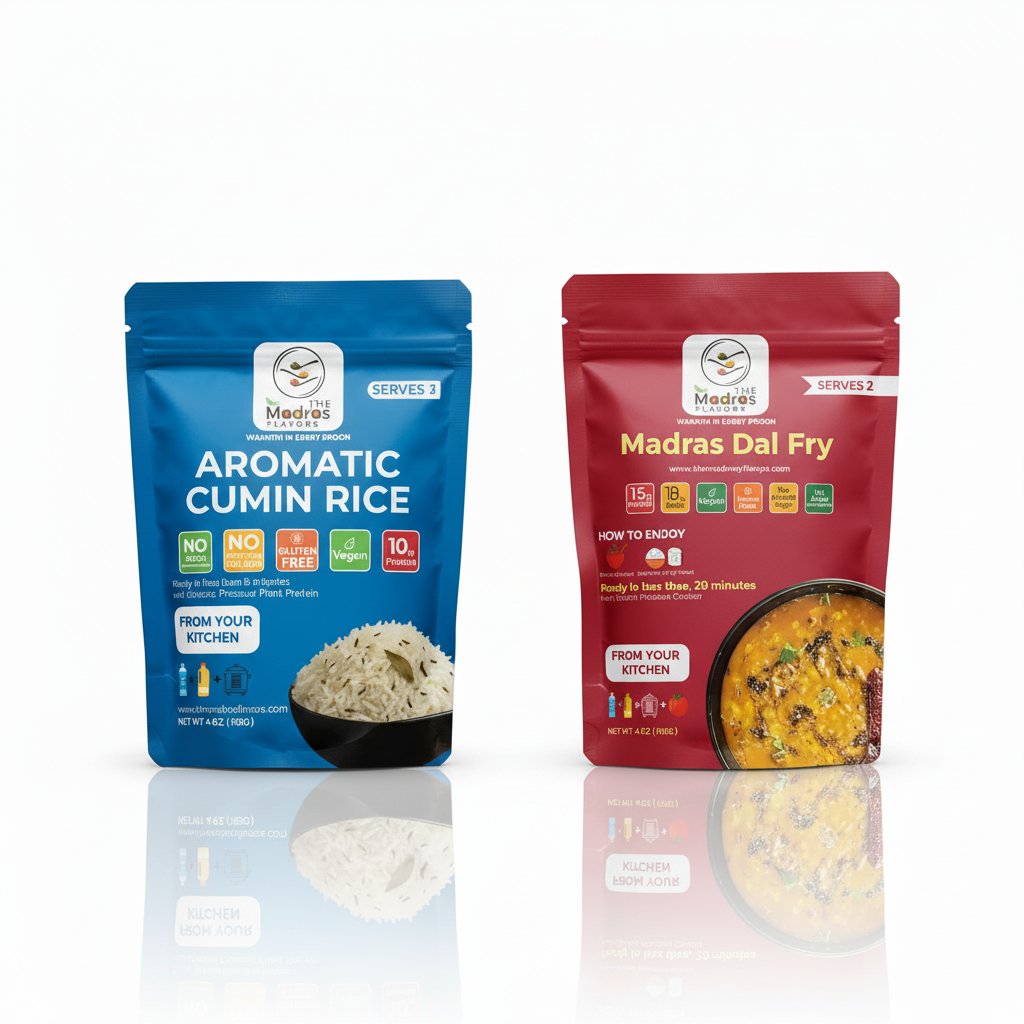 Aromatic Cumin Rice & Madras Dal Fry Combo