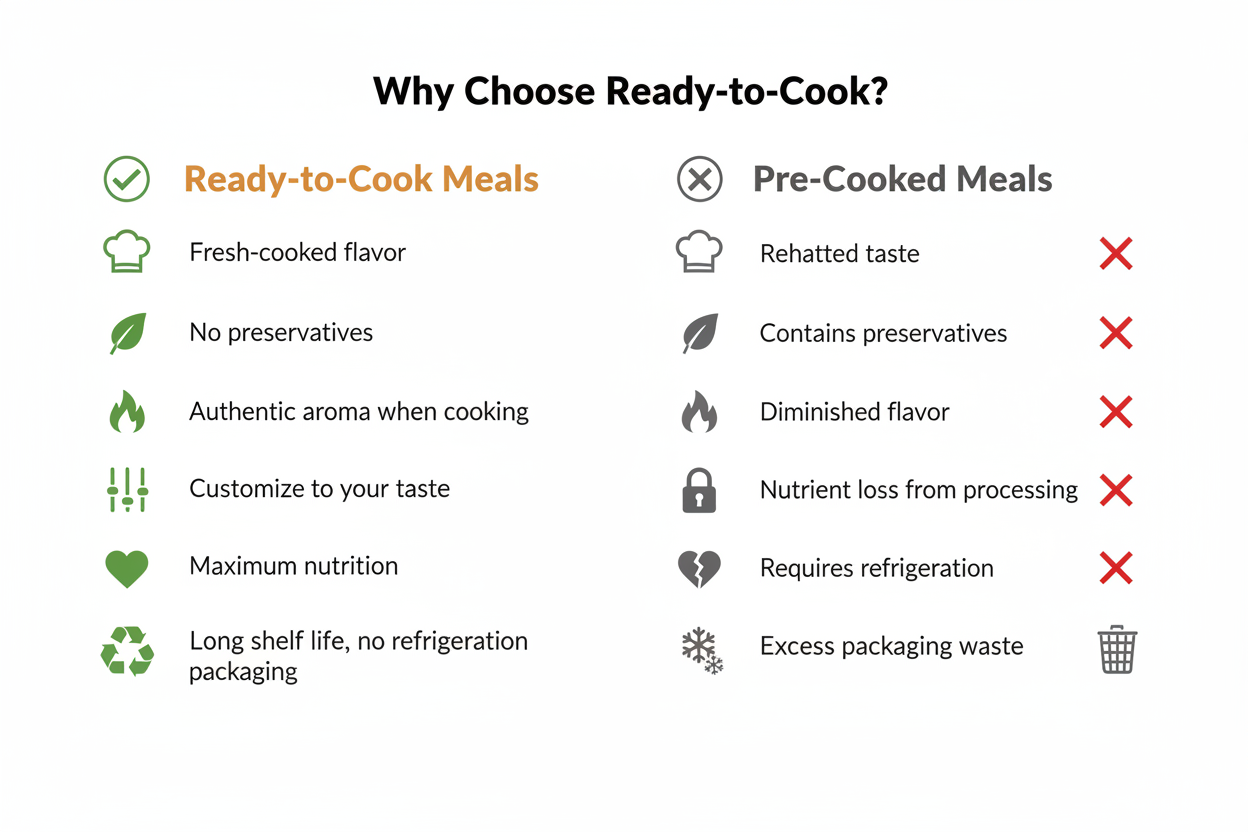 Ready-to-Cook vs Pre-Cooked Meals Comparison